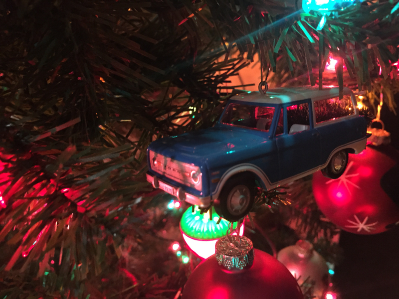 The Bronco looks right at home next to those bubble lights!
